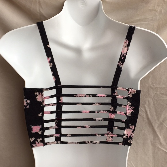 Garage | Floral Bandeau Crop Top - Picture 7 of 7